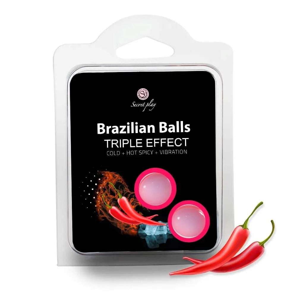 Boules De Massage Brésiliennes Sensuelles À Triple Effet