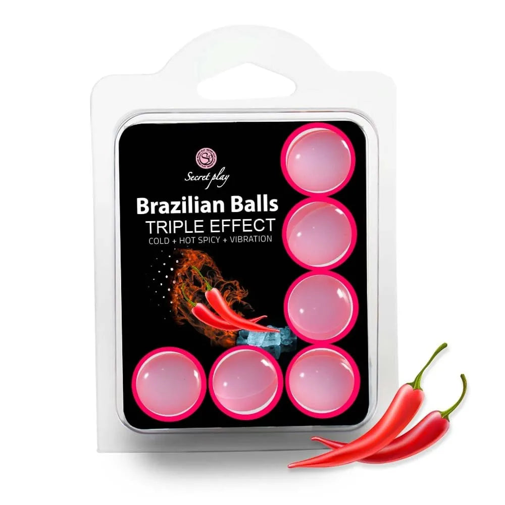 Boules De Massage Brésiliennes Sensuelles À Triple Effet