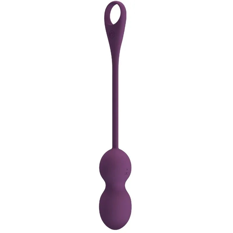 Boules Kegel vibrantes violettes en silicone avec 12 fonctions, design ergonomique pour tonifier le plancher pelvien.