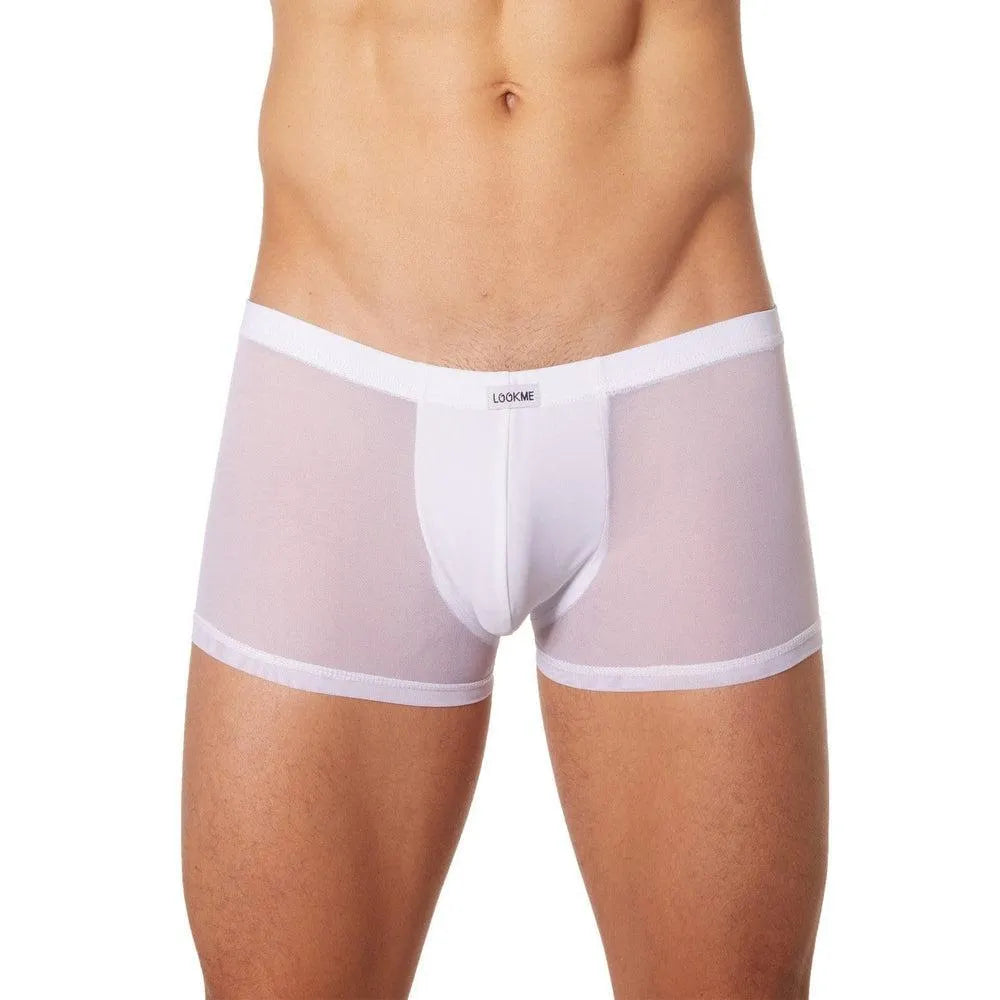 Boxer Homme Blanc Transparent Wetlook