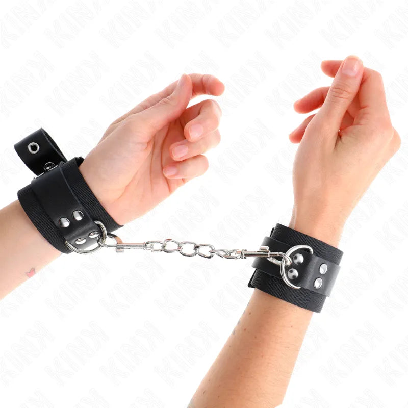 Bracelets Bdsm Cuir Végétalien Confort Réglable