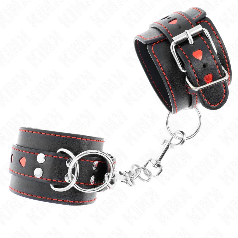 Bracelets Bdsm En Cuir Véritable Ajustables