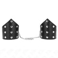 Bracelets BDSM cuir véritable ajustables élégants