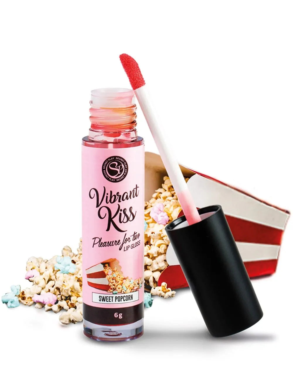 Brillant À Lèvres Vibrant Saveur Pop Corn Comestible