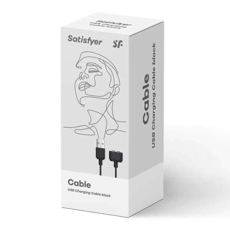 Câble USB noir de chargement rapide, robuste, compatible smartphones et tablettes, sur fond blanc avec boîte illustrée.