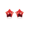 Cache-Tétons Adhésifs Étoile Sequins Rouges Brillants