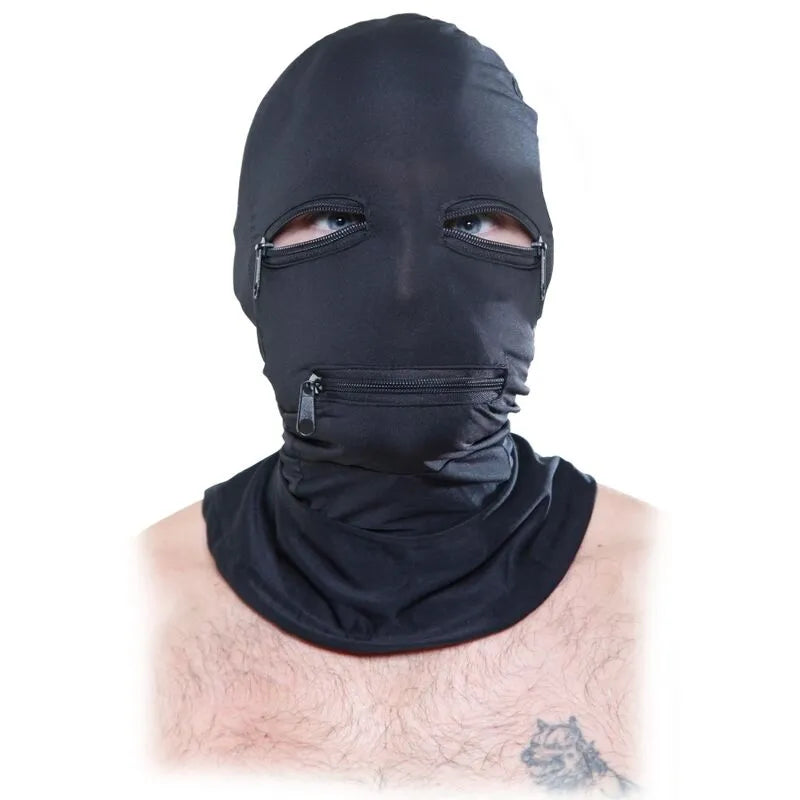 Capuche Zippée Bdsm En Polyester Élasthanne