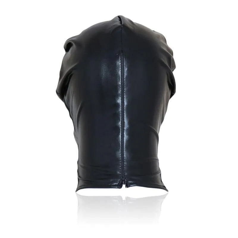 Casquette fétichiste en PVC noir, design lisse et brillant, idéale pour jeux de rôle et explorations intimes.