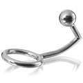 Cockring BDSM Acier avec Boule Anale Intégrée