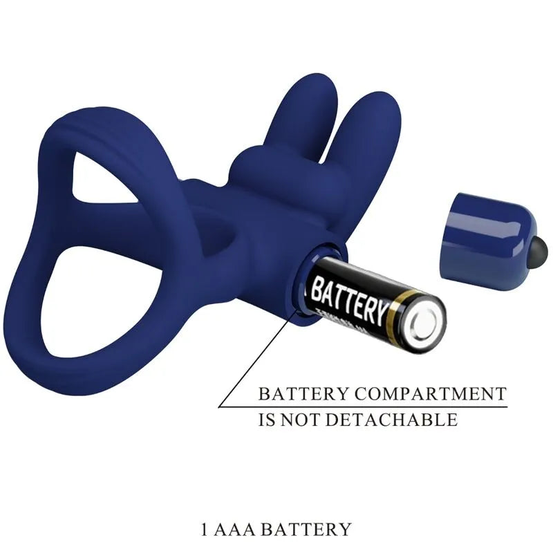 Cockring Silicone Bleu Vibrations Silencieuses