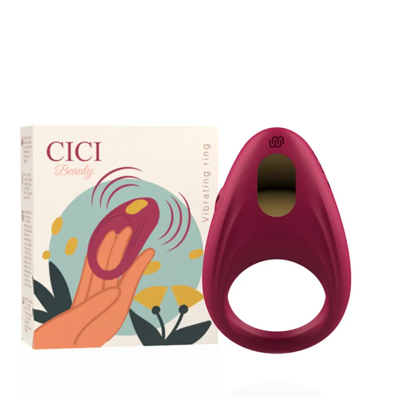Cockring Silicone Rouge Étanche Vibrations