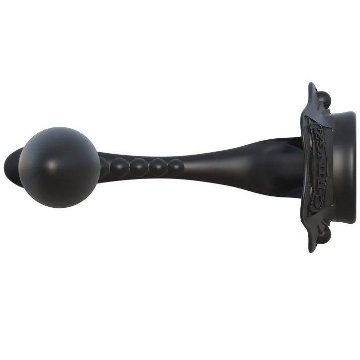Cockring noir en silicone Elite avec stimulateur de prostate intégré, design ergonomique pour confort et performance.