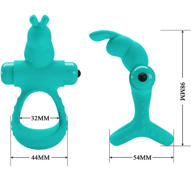 Cockring Vibrant En Silicone Vert Pour Stimulation Clitoridienne