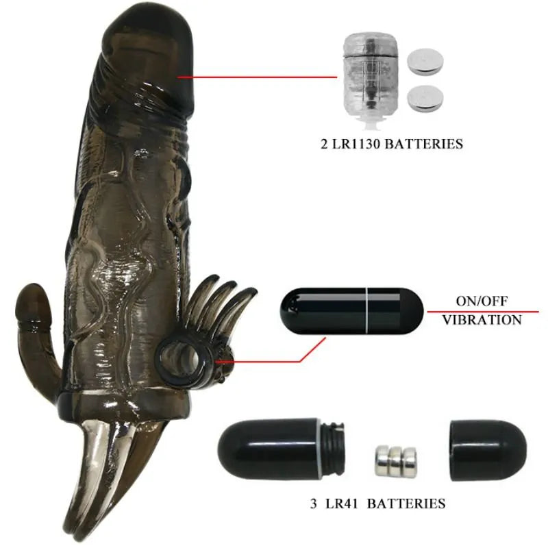 Cockring Vibrant Réaliste Avec Stimulateur Anal