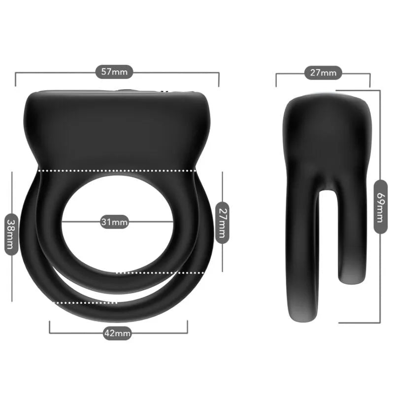 Cockring Vibrant Étanche Silicone Rechargeable