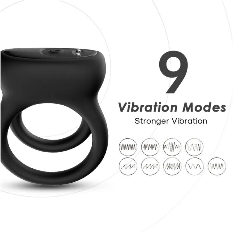 Cockring Vibrant Étanche Silicone Rechargeable