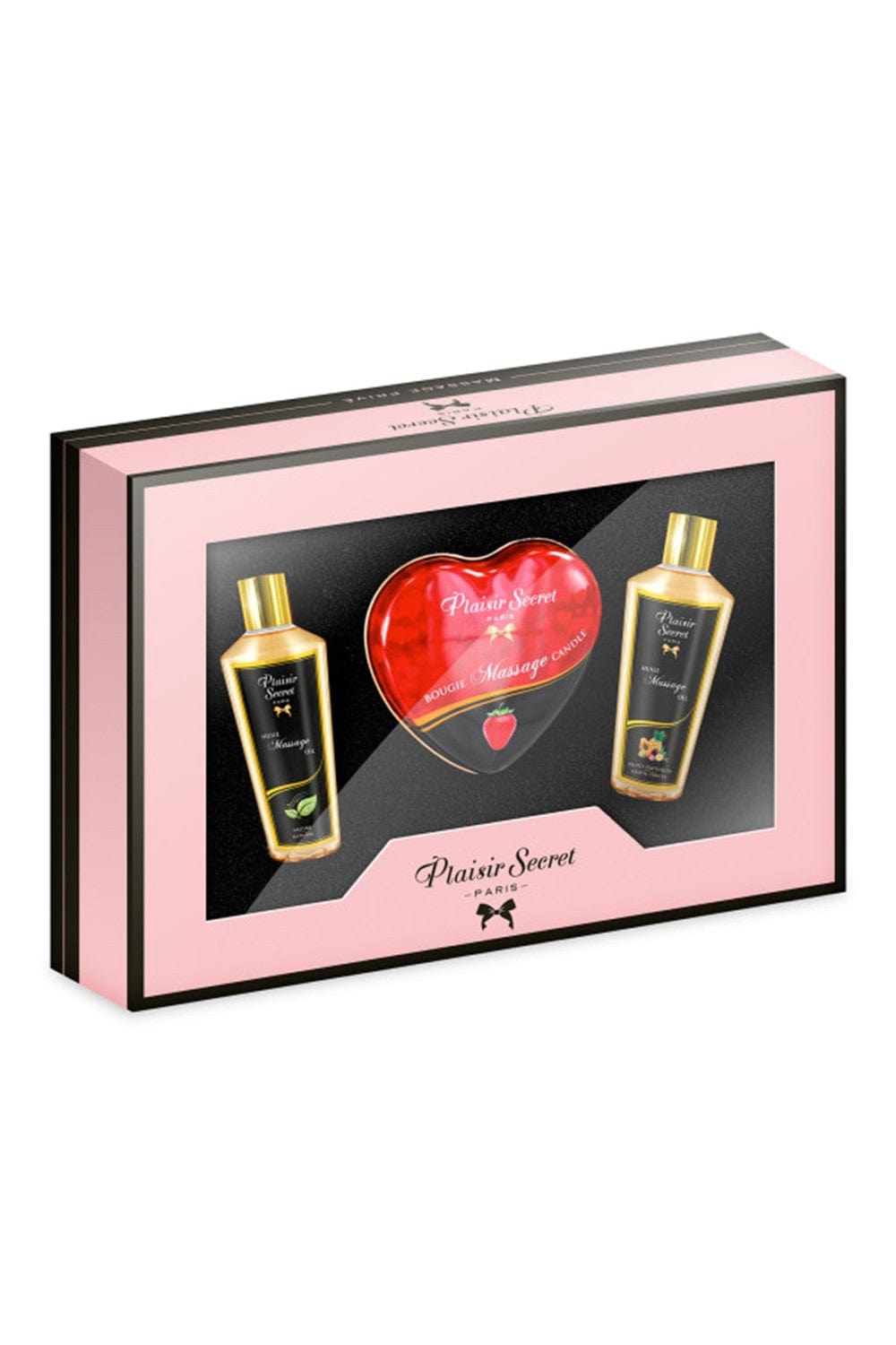 Coffret de massage contenant 2 huiles sèches et 1 bougie de massage - CC826077