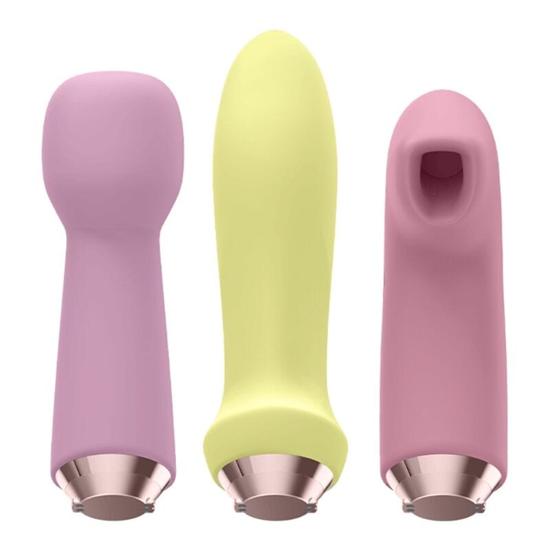 Coffret Vibromasseur Silicone Interchangeable 4-En-1