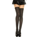Collant Effet Bas Noir Pois Blancs Fantaisie
