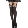 Collant Fantaisie Noir Opaque Tête De Chien