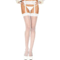 Collant Nylon Blanc Sexy Dentelle