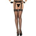Collant Nylon Noir Dentelle Sexy