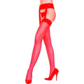 Collant Nylon Rouge Sexy Avec Dentelle