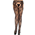 Collant Porte-Jarretelles Noir Grande Taille Glamour