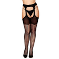 Collant Porte-Jarretelles Résille Noire Sexy