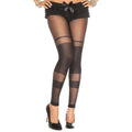 Collant Sans Pied À Bandes Opaques Design