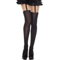 Collants Fantaisie Noirs Porte-Jarretelles Opaques
