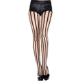 Collants Élastiques Chair Rayures Noires Sensuelles