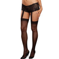Collants Noirs Grande Taille Avec Jarretelles Intégrées