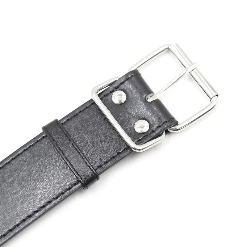 Collier De Bondage Ajustable En Simili Cuir