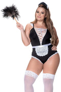 Costume Femme De Ménage Sexy Grande Taille Dentelle