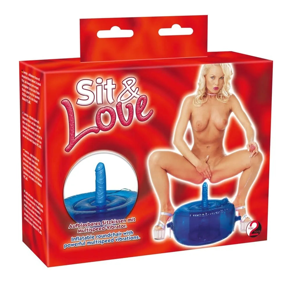 Coussin Gonflable Bleu Avec Vibromasseur Multivitesse