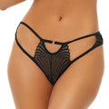 Culotte Résille Noire Ouverte Ajustable Sexy