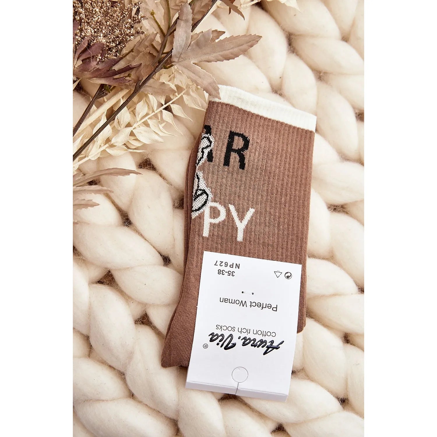 Chaussettes cheville coton femme ours peluche cadeau Noël hiver 191456