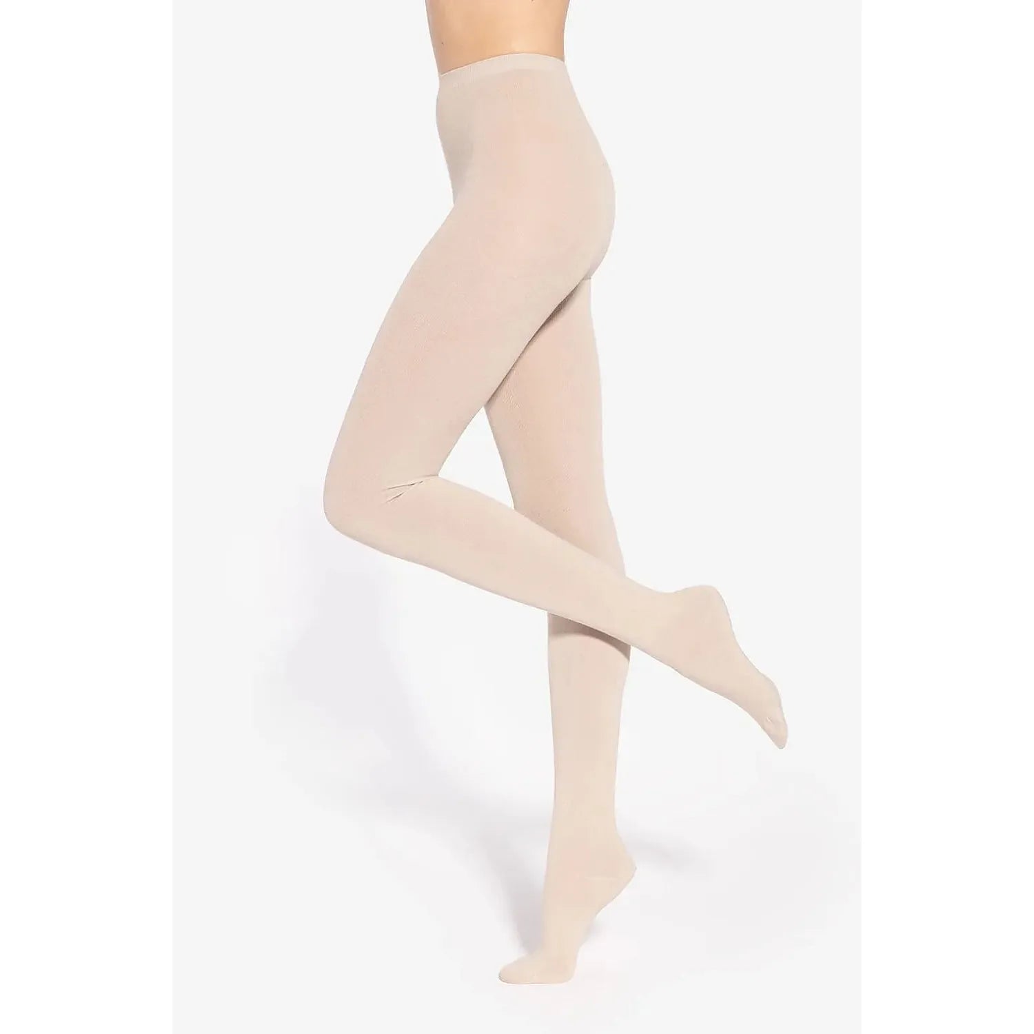 Collants beiges Gatta Celia, sans coutures visibles, ceinture élastique, confortables pour temps humide.