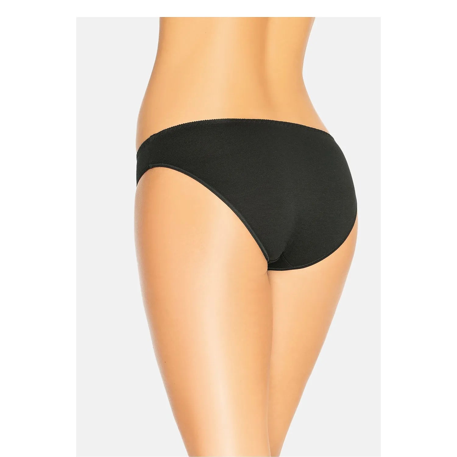 Culotte noire en bambou pour femme, coupe classique, couvrante et confortable, mettant en valeur sans marquer la peau.