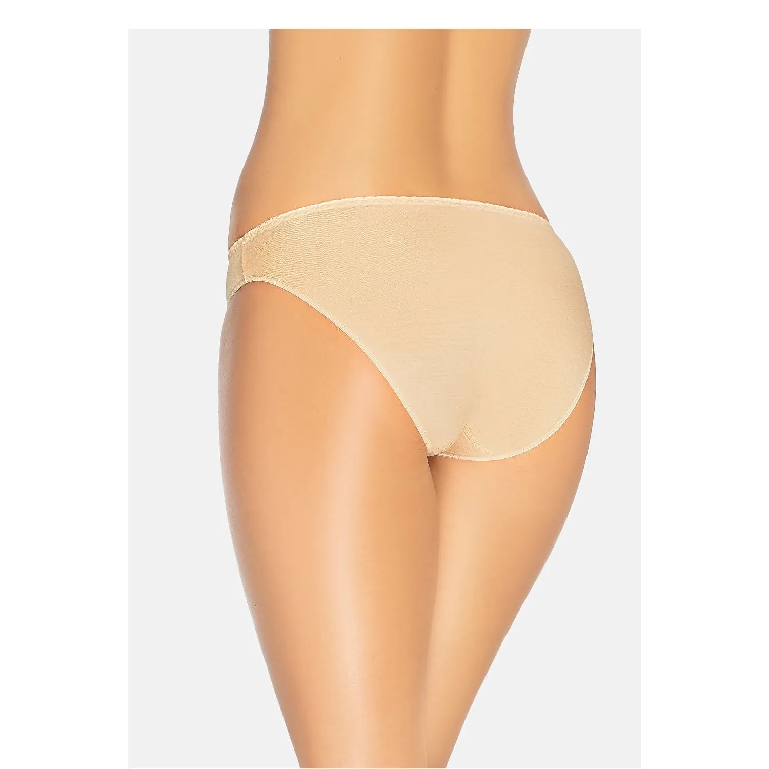 Culottes beige en bambou Teyli, coupe classique couvrante, confort maximal, sans marques, pour femme.