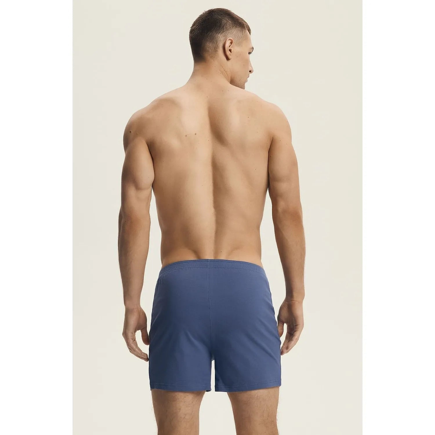 Boxer bleu pour homme, coupe ample, ceinture élastique, tissu doux et respirant, modèle Henderson 220968.