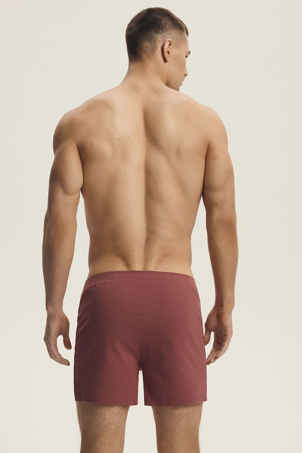 Boxer homme Henderson 220970, couleur bordeaux, coupe ample, ceinture élastique, tissu doux et respirant.