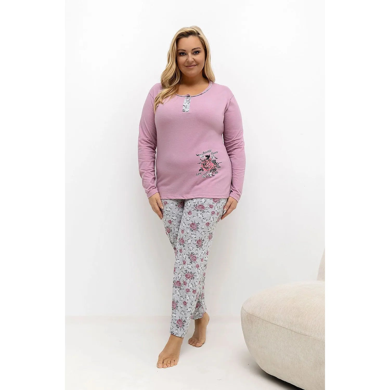  Pyjama Taille Plus model 221188 Forever Pink 