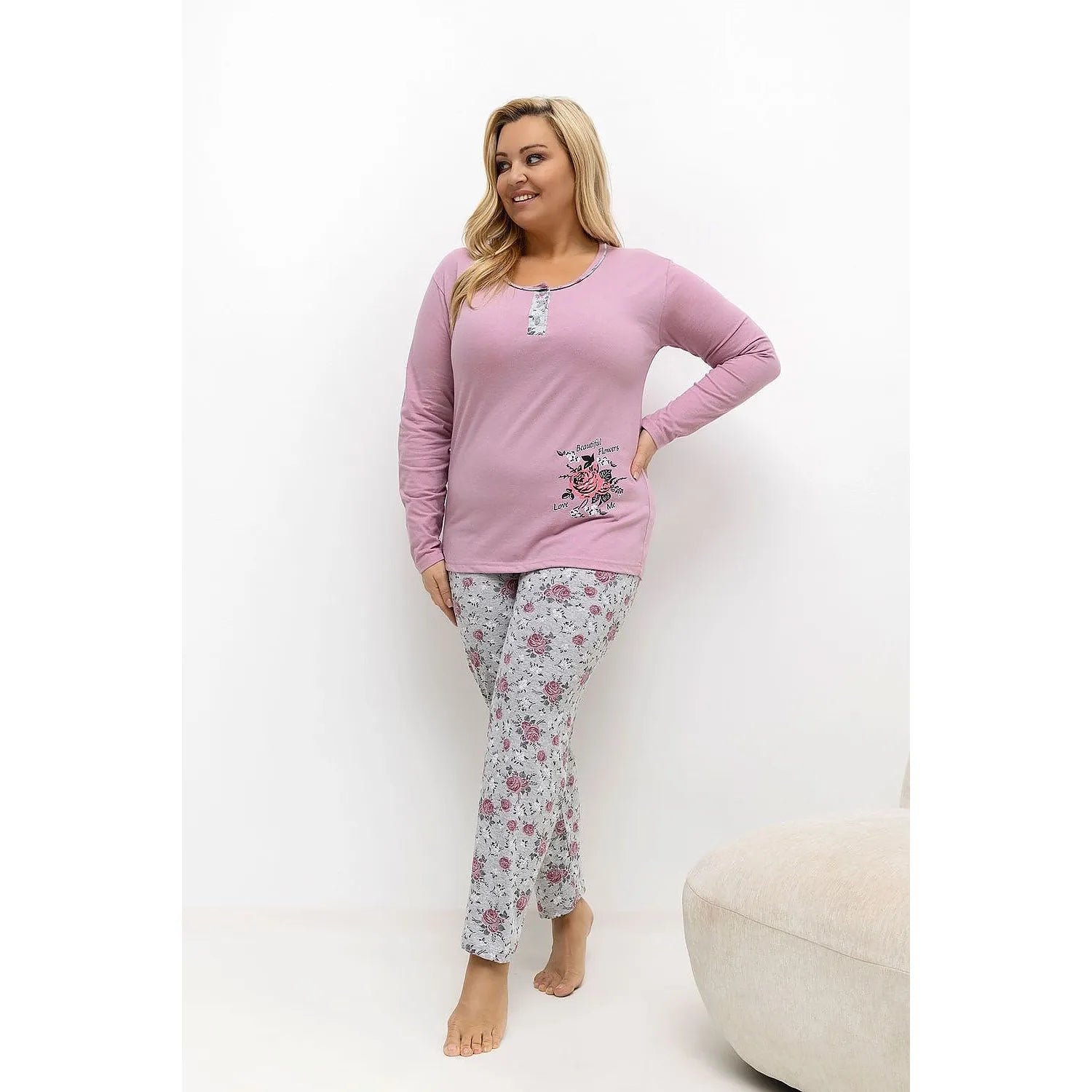  Pyjama Taille Plus model 221188 Forever Pink 