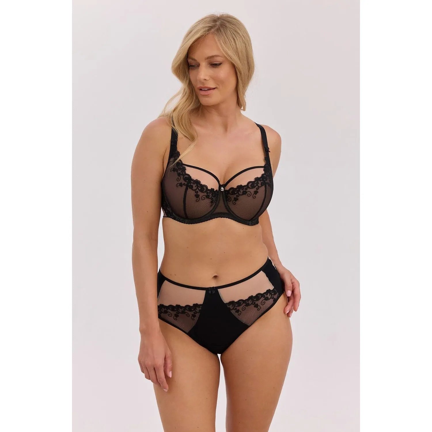 Culottes pleines confort femme dentelle moka noir élégance quotidienne Gaia 222889