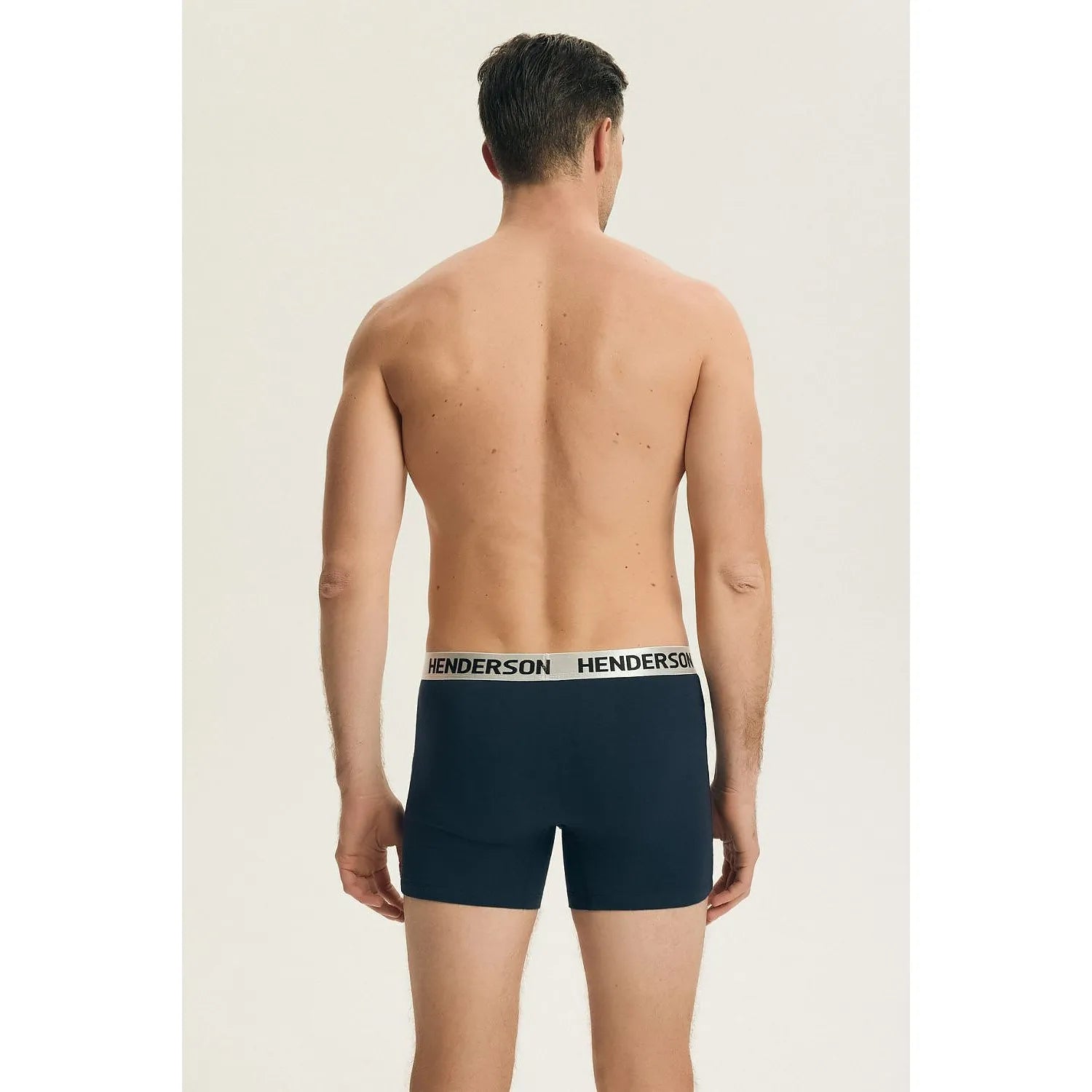 Boxers homme bleu marine, taille élastique, style moderne, confort optimal, ensemble de deux, ajustement parfait.
