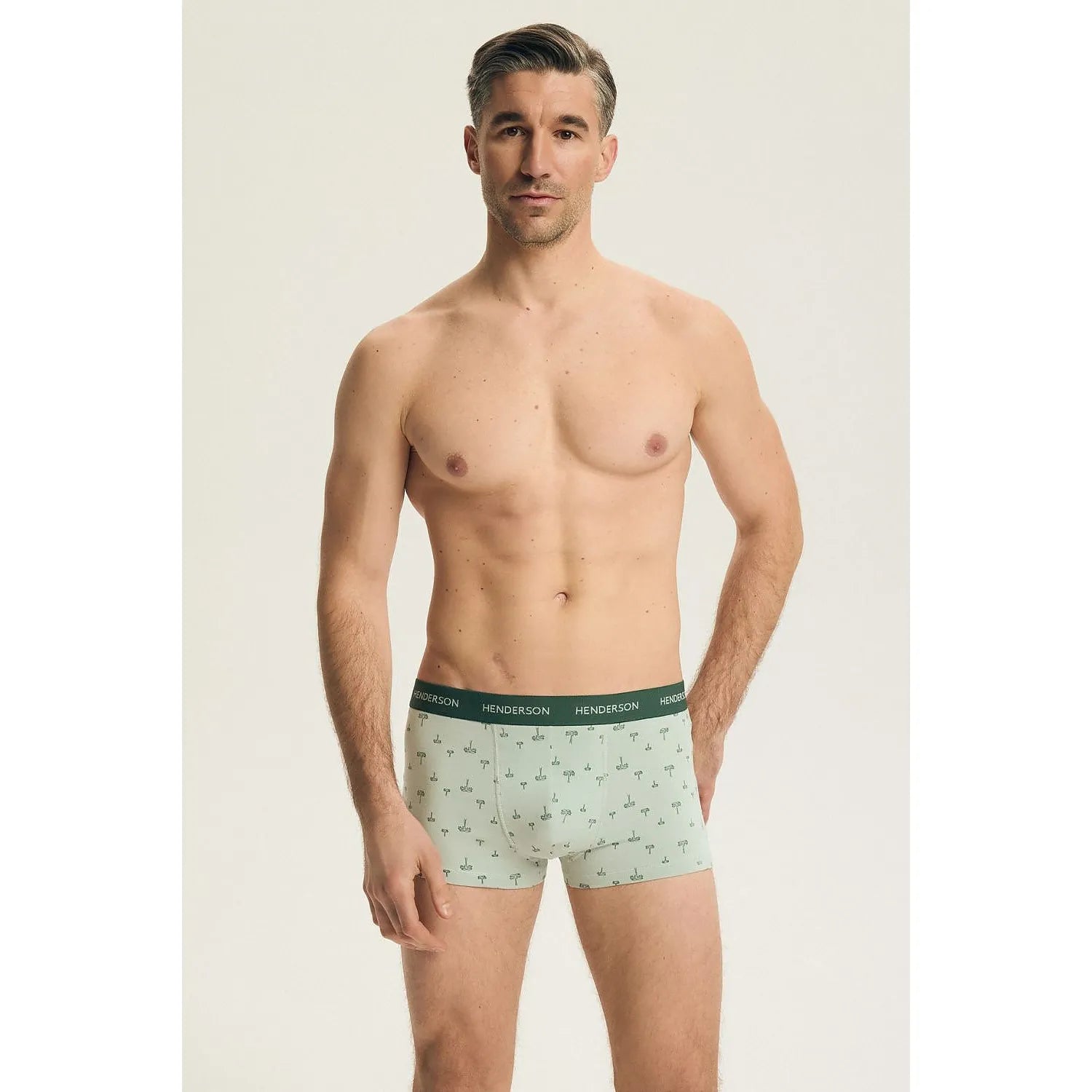 Ensemble boxers hommes confort moderne impression sportive coton élasthanne Henderson 224349