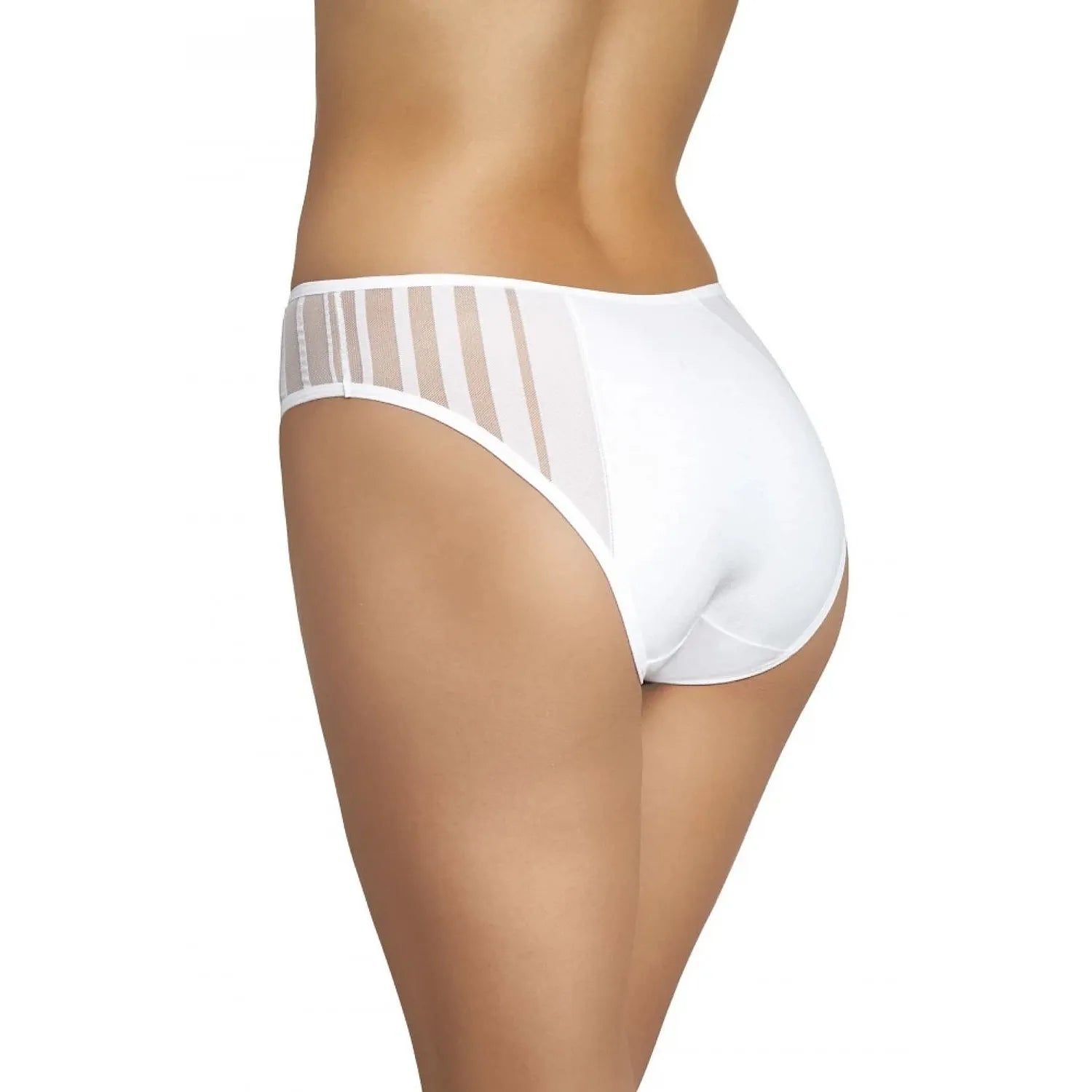 Culotte blanche Gabidar 226250 en coton élasthanne, détails en tulle, confort et élégance, tailles S à XL.