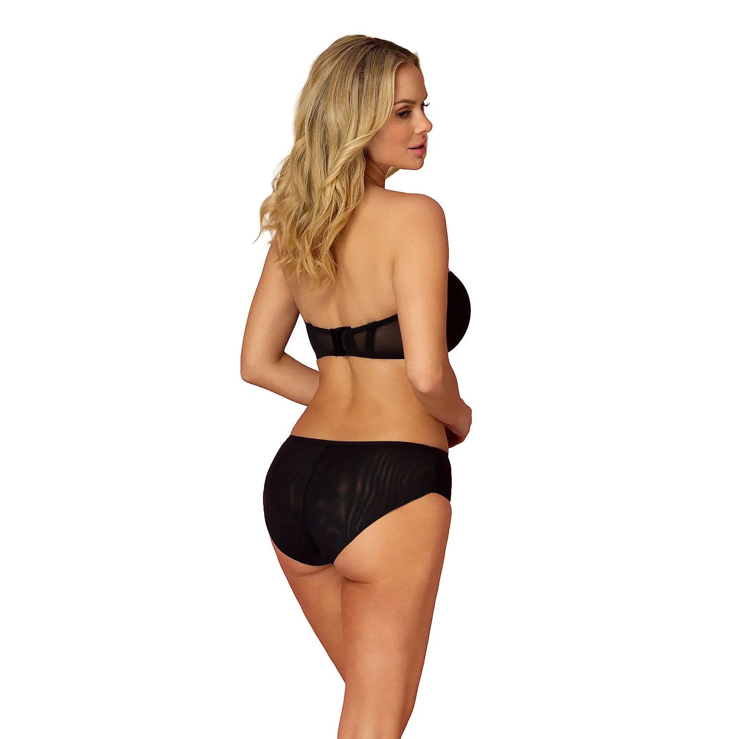 Culottes noires grande taille Vena 227971, ajustables, élégantes, confortables, mettant en valeur les courbes féminines.